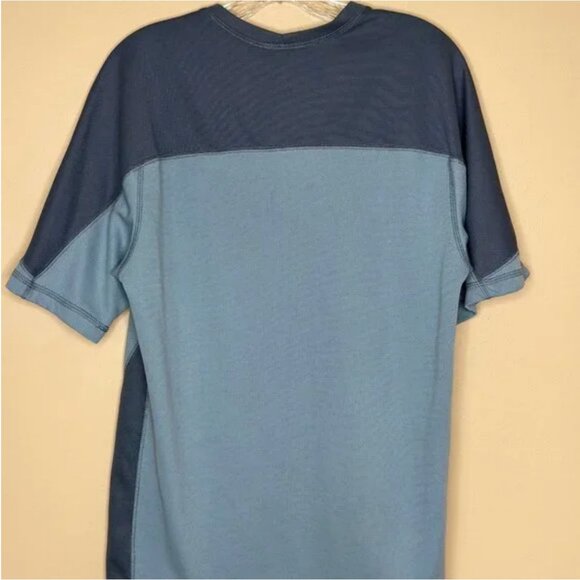 Prana Men's Two Tone Blue Flow T-Shirt Climbing Size XL - Picture 2 of 3
